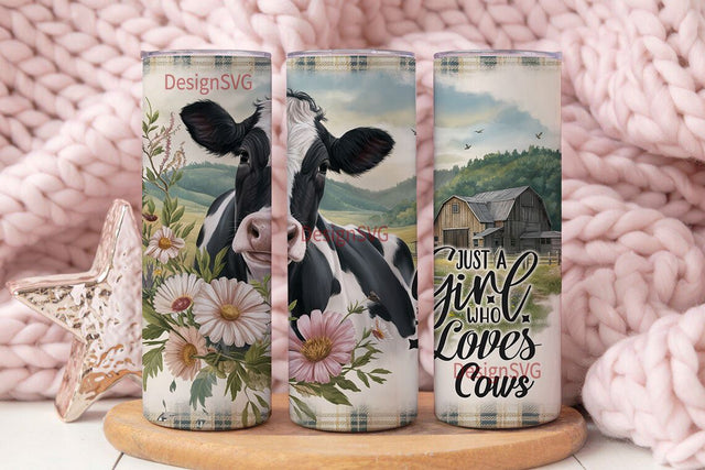 Cow Tumbler Wrap, 20oz Skinny Tumbler Sublimation Design, Cow Tumbler PNG, Digital Download Sublimation DesignSVG 