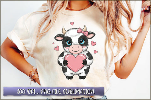 Cow Valentine's Day PNG Sublimation Shetara Begum 