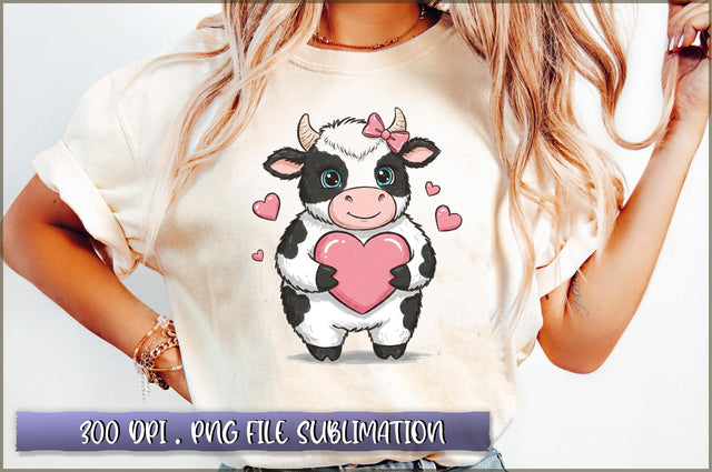 Cow Valentine's Day PNG Sublimation Shetara Begum 