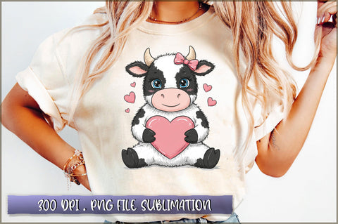 Cow Valentine's Day PNG Sublimation Shetara Begum 