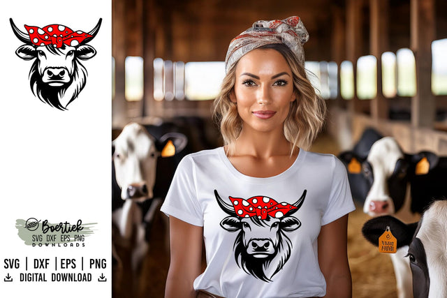 Cow with bandana, SVG file SVG Boertiek 