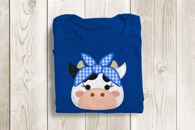 Cow with Bandanna Applique Embroidery Embroidery/Applique DESIGNS Risa Rocks It 