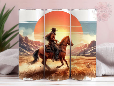 Cowboy 20oz Tumbler Wrap PNG, Wild West Cowboy Skinny Tumbler, Straight & Tapered Tumbler Wrap, Instant Digital Download Sublimation Li Zamperini 