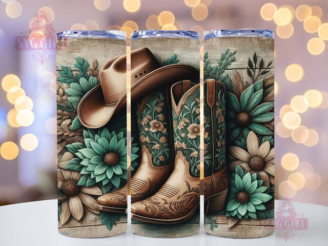 Cowboy 20oz Tumbler Wrap Sublimation Design, Straight Tapered Tumbler Wrap, Cowgirl Tumbler Png, Instant Digital Download Sublimation SvggirlplusArt 