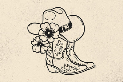 COWBOY BOOTS SVG, Cowgirl boots svg file, Western svg, Rodeo svg, Ranch svg, Cowgirl svg, Cowboy hat svg,Svg files for cricut and silhouette SVG DesignDestine 