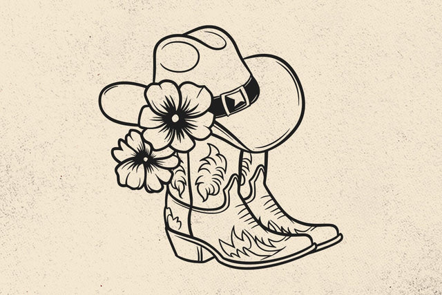 COWBOY BOOTS SVG, Cowgirl boots svg file, Western svg, Rodeo svg, Ranch svg, Cowgirl svg, Cowboy hat svg,Svg files for cricut and silhouette SVG DesignDestine 