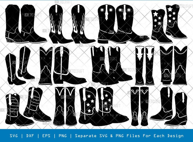 Cowboy Boots Svg Cricut Cut Files Png Bundle, SB01097 SVG ETC Craft 