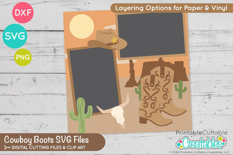 Cowboy Boots SVG File SVG Printable Cuttable Creatables 