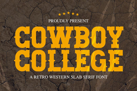 Cowboy College Font Masyafi Studio 
