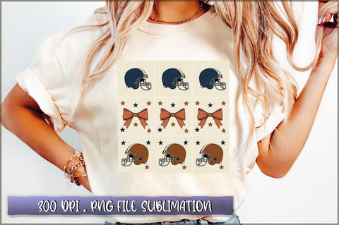 Cowboy Coquette Football Bow PNG Sublimation Shetara Begum 