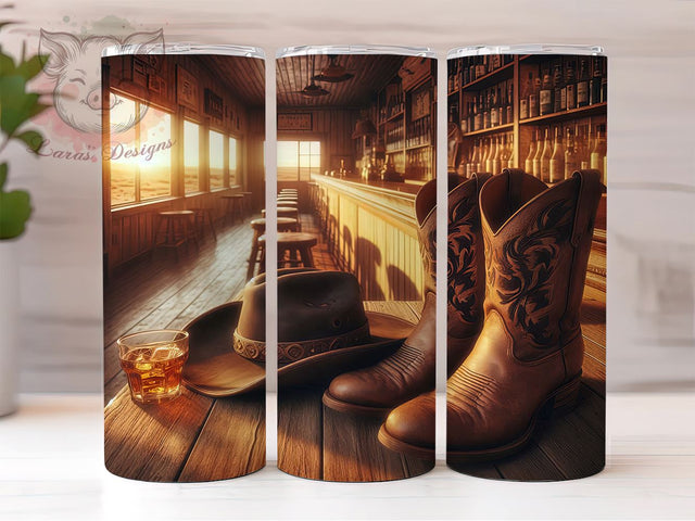 Cowboy Country 20oz Tumbler Wrap, Country Style Drinkware, 20oz Sublimation, Western Decor Cup, Rustic Gift, Country Life Tumbler, Glass Design Tumbler Sublimation Lara' s Designs 