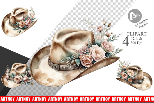 Cowboy Decor Clipart Sublimation artnoy 