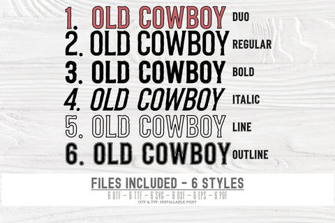 Cowboy Font SVG Bundle | Old Cowboy Alphabet | Western Font OTF | 6 Font Styles | Outline Letters | Cricut & Silhouette Cut Files SVG TonisArtStudio 