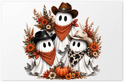 Cowboy Ghost Family Halloween PNG, Western Sublimation Design SVG BillahCrafts 