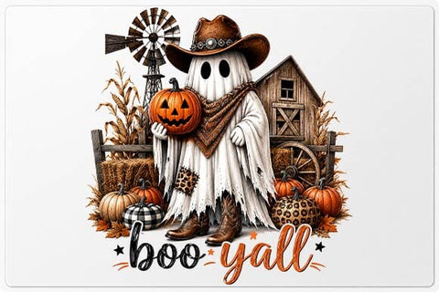 Cowboy Ghost Halloween PNG, Western Sublimation Design SVG BillahCrafts 