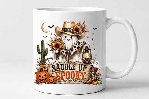Cowboy Ghost PNG | Saddle Up Spooky Western Halloween Sublimation PNG SVG BillahCrafts 