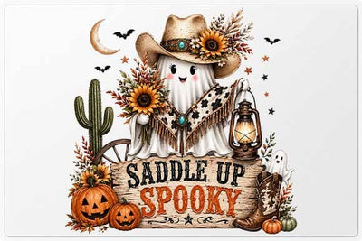 Cowboy Ghost PNG | Saddle Up Spooky Western Halloween Sublimation PNG SVG BillahCrafts 