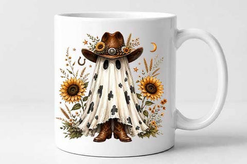 Cowboy Ghost PNG Western Halloween Digital Download SVG BillahCrafts 