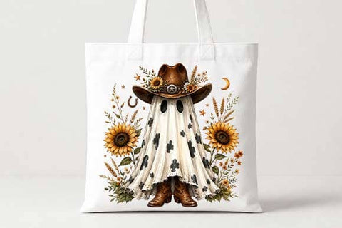 Cowboy Ghost PNG Western Halloween Digital Download SVG BillahCrafts 