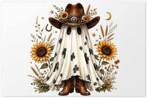 Cowboy Ghost PNG Western Halloween Digital Download SVG BillahCrafts 