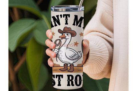 Cowboy Goose 20oz Tumbler Wrap Sublimation DesignSVG 