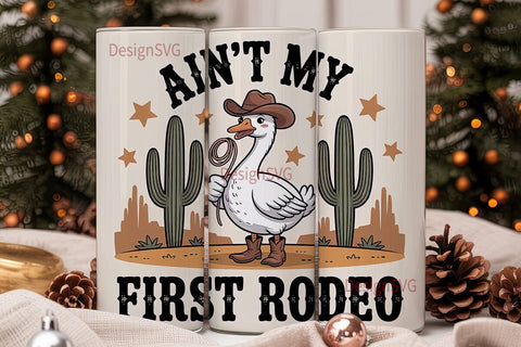 Cowboy Goose 20oz Tumbler Wrap Sublimation DesignSVG 