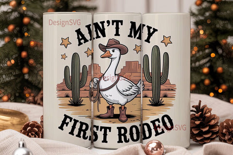 Cowboy Goose 20oz Tumbler Wrap Sublimation DesignSVG 