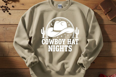 Cowboy Hat Nights Svg, Western Cowgirl Svg, Country Music Shirt Svg, Rodeo Shirt Design, Western Quote Svg, Cowgirl Shirt Cricut File SVG TiffsCraftyCreations 
