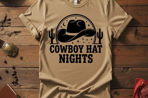 Cowboy Hat Nights Svg, Western Cowgirl Svg, Country Music Shirt Svg, Rodeo Shirt Design, Western Quote Svg, Cowgirl Shirt Cricut File SVG TiffsCraftyCreations 