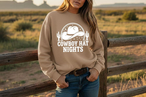 Cowboy Hat Nights Svg, Western Cowgirl Svg, Country Music Shirt Svg, Rodeo Shirt Design, Western Quote Svg, Cowgirl Shirt Cricut File SVG TiffsCraftyCreations 