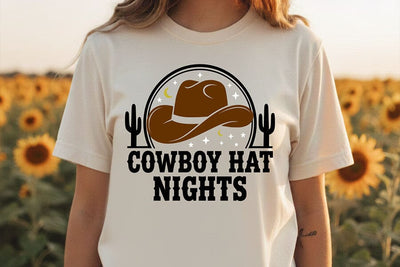 Cowboy Hat Nights Svg, Western Cowgirl Svg, Country Music Shirt Svg, Rodeo Shirt Design, Western Quote Svg, Cowgirl Shirt Cricut File SVG TiffsCraftyCreations 