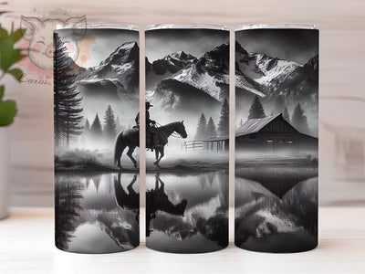 Cowboy Horse Riding Valley 20oz Tumbler, Cowboy Tumbler, Horse Riding, Valley Scene, Sublimation Design, 20oz Tumbler, Western Decor, Equestrian Gifts Sublimation Lara' s Designs 