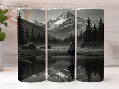 Cowboy Horse Riding Valley 20oz Tumbler, Cowboy Tumbler, Horse Riding, Valley Scene, Sublimation Design, 20oz Tumbler, Western Decor, Equestrian Gifts Sublimation Lara' s Designs 