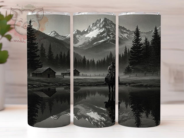 Cowboy Horse Riding Valley 20oz Tumbler, Cowboy Tumbler, Horse Riding, Valley Scene, Sublimation Design, 20oz Tumbler, Western Decor, Equestrian Gifts Sublimation Lara' s Designs 