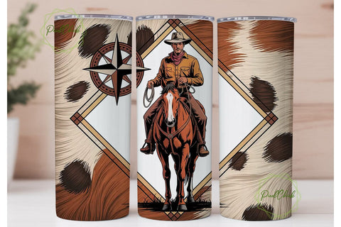Cowboy Horse Tumbler Wrap 20oz Sublimation PixelChick 