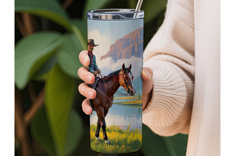 Cowboy Lake Cabin 20oz Tumbler Wrap Sublimation DesignSVG 