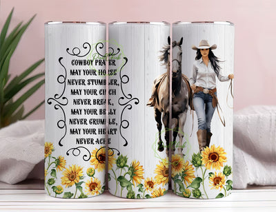 Cowboy Prayer Tumbler Wrap, cowboy tumbler wrap, Western tumbler png, 20 oz Skinny Tumbler Sublimation, rustic png, Cowgirl png gift Sublimation PixelChick 