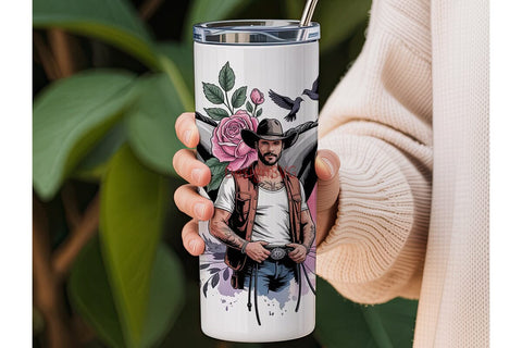 Cowboy Romance 20oz Tumbler Wrap Sublimation DesignSVG 