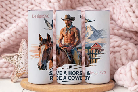 Cowboy Romance 20oz Tumbler Wrap Sublimation DesignSVG 