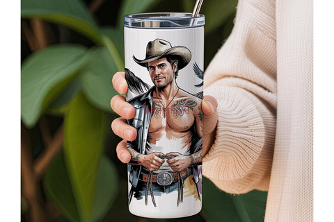 Cowboy Romance 20oz Tumbler Wrap Sublimation DesignSVG 
