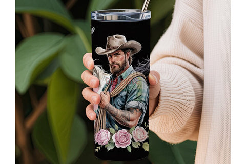 Cowboy Romance 20oz Tumbler Wrap Sublimation DesignSVG 