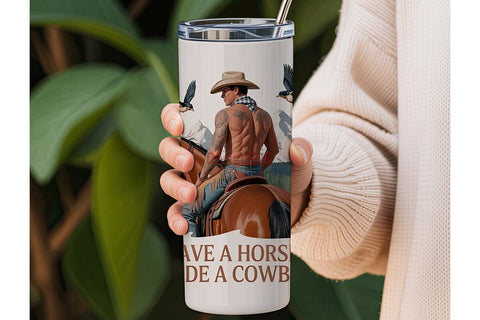 Cowboy Romance 20oz Tumbler Wrap Sublimation DesignSVG 