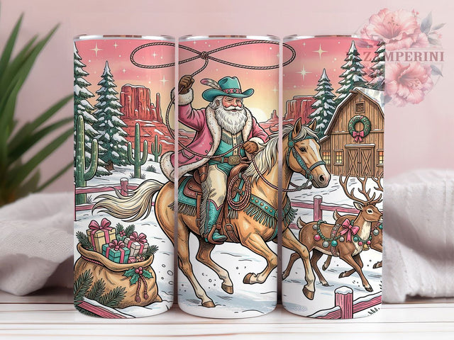 Cowboy Santa Christmas 20oz Tumbler, Cowboy Santa PNG, Christmas Santa, Cowboy Christmas, Santa Tumbler, Cowboy Tumbler, Cowboy Santa Xmas, 20oz Tumbler Wrap Sublimation Li Zamperini 
