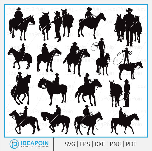 Cowboy svg, Cowboy SVG Bundle, Cowboy Silhouette, Cowboy Cut Files, Cowboy png, Horse riding svg, Roping png, Horse Svg, Cowboy Clipart, Cowboy Design Svg SVG Dinvect 