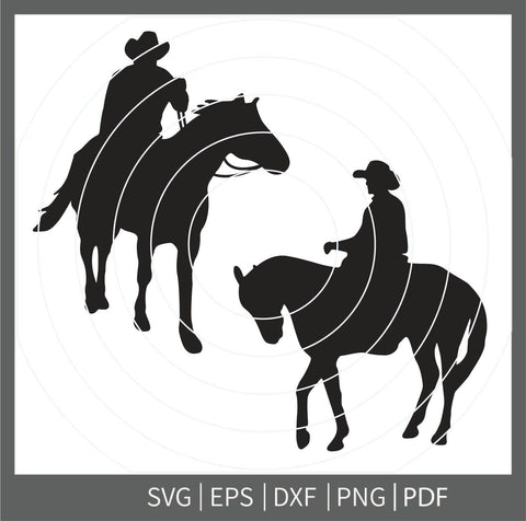 Cowboy svg, Cowboy SVG Bundle, Cowboy Silhouette, Cowboy Cut Files, Cowboy png, Horse riding svg, Roping png, Horse Svg, Cowboy Clipart SVG Dinvect 