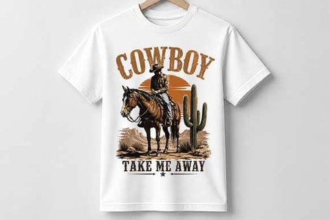 Cowboy Take Me Away Western Cowboy Sublimation PNG SVG BillahCrafts 