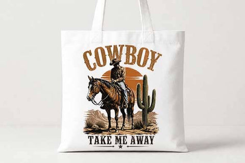 Cowboy Take Me Away Western Cowboy Sublimation PNG SVG BillahCrafts 