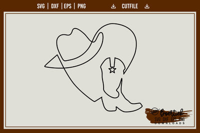 Cowboy-Themed Heart Design, SVG cutfile SVG Boertiek 