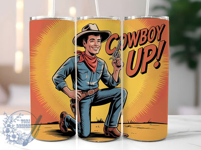 Cowboy Up 20oz Tumbler, Cowboy Up Quote, Western Style Wrap, 20oz Tumbler Wrap, Sublimation Design PNG, Rustic Cowboy Gift, Country Girl Wrap Sublimation ToriDesigns 