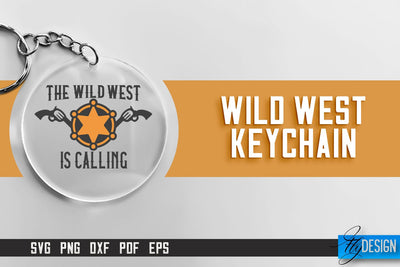 Cowboy & Wild West SVG | Keychain SVG | Cowboy Keychain Design SVG Fly Design 